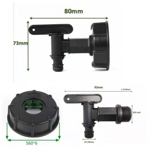 2 pouces avec un robinet de 3/4 pouces pour le réservoir IBC