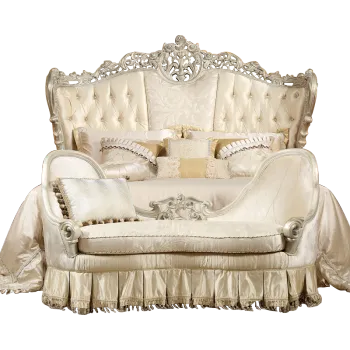 European Classic Royal Deluxe Gold Wood Bedroom Set