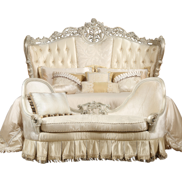European Classic Royal Deluxe Gold Wood Bedroom Set