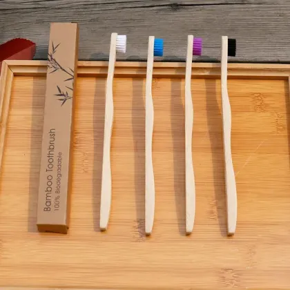 Bamboo Soft Toothbrush Disposable Charcoal Toothbrush