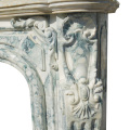 Customizable Indoor Marble Fireplace Mantel with Green Veins