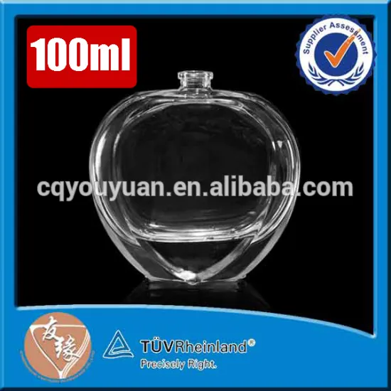 Brand new products 100 ml handmade crystal clear perfume glass bottle