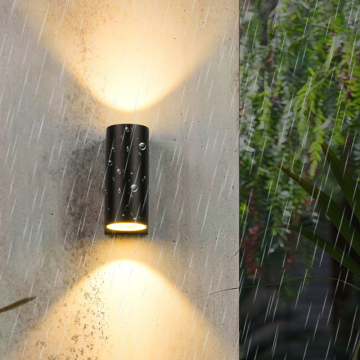 Light a parete da esterno IP65 - lampada a parete nera a doppia testa a due vie