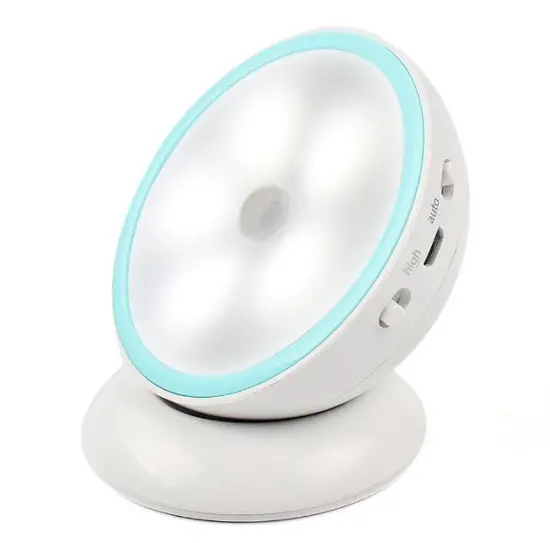 360 Degree Rotating Body Sensor Night Lights LED Energy Saving Motion Sensor Lamp Infrared Sensor Cabinet Battery Lighting