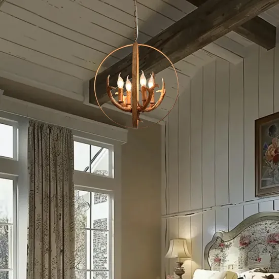 Vietnamese Rustic Metal Chain Chandelier: A Modern Decorative Hanging Light