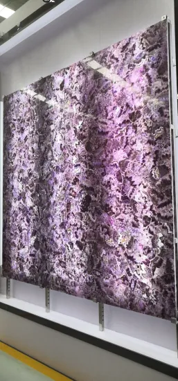 Translucent  amethyst  stone  slab
