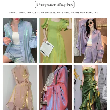 Glazed Silk Satin Gradient Fabric for Hanfu & Cheongsam Designs