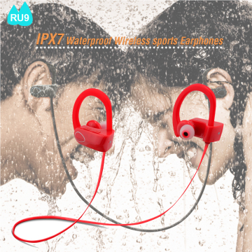 Handsfree bluetooth wireless earphone earbuds IPX7 waterproof bluetooth headphone with mic