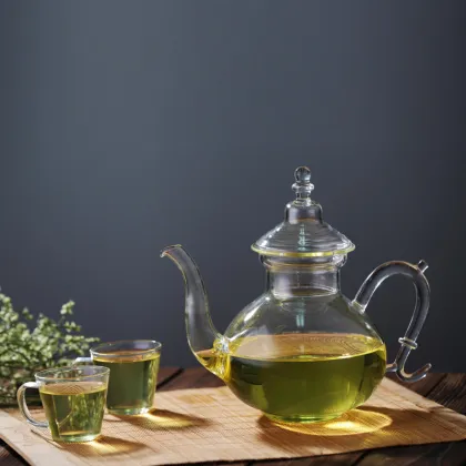 Glass Teapot Stainless Steel Infuser Teapot for Iced Tea