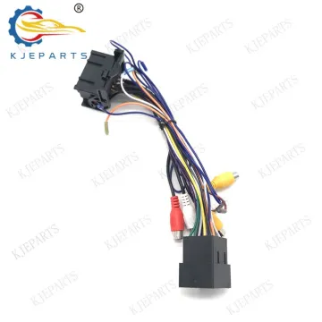 44Pin Connector Wiring Harness with RCA Plug Video Power Cable for BMW Android Player