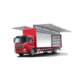 Wing Opening Van Cargo Truck Yuchai 240-300 Horsepower Easy Maintenance Lorry Truck