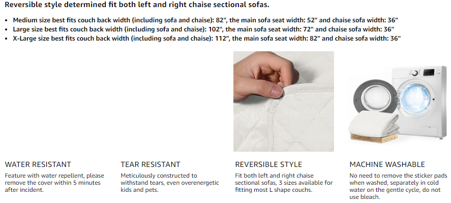 Sofa Chaise Lounge Sofa Cover