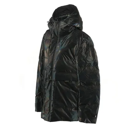 Warm White Duck Down Outwear Loose Casual Down Jacket With Hood