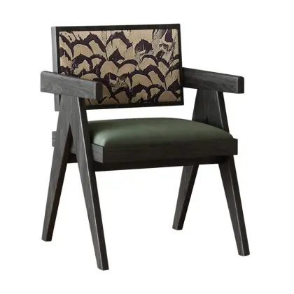 Solid Wood Dining Chair Antique Style Leisure Chair