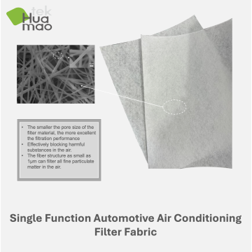 Tissu filtrant de climatisation automobile à fonction unique