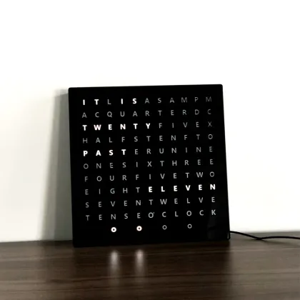 Sharper Image Light Up Electronic Wall Clock - Free Sample LED Display Clock