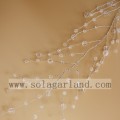 Acrylic Clear And White Bead Garland Tree Branch