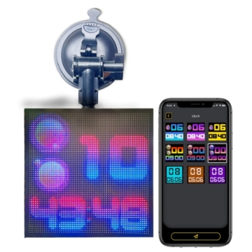 Smart Wireless Android iOS App Controlled LED Car Rear Display with GIF Animations