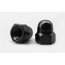 Black Zinc-Plated Acorn Cap Nuts Dome Head Decorate Nut