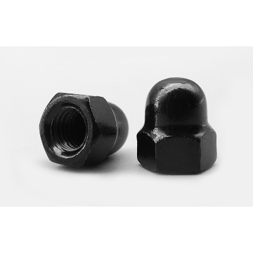 Black Zinc-Plated Acorn Cap Nuts Dome Head Decorate Nut