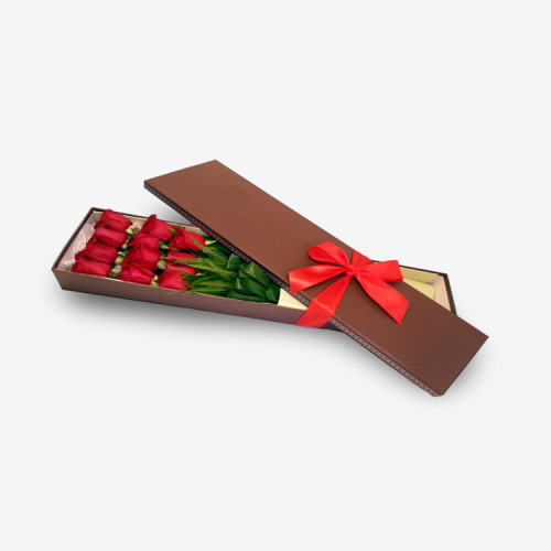 Clear Custom Rectangle Flower Paper Box
