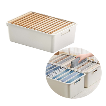High Quality T Shirts Storage Box - Adjustable Clothes Organizer with Plastic Partition