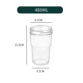 Γυαλί mason jar pumbler επαναχρησιμοποιήσιμο πόσιμο φλιτζάνια boba