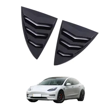 Carbon Fiber Rear Window Triangular Louver Decoration for Tesla 2019 Model 3