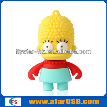 Personalized PVC Simpson family cartoon usb flash drive