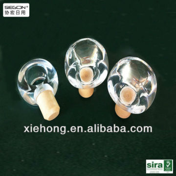 high transparent acrylic agglomerated cork stopper