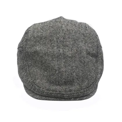 Vintage Washed Cotton Plaid Cabbie Gatsby Newsboy Cap