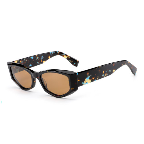 Polarized Prescription Sunglasses Custom Polarized Acetate Sunglasses Irregular Frame Manufactory
