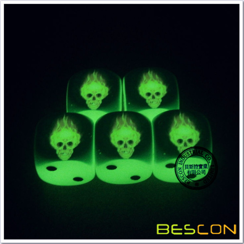 High Quality Full Color Printing Glowing Dice