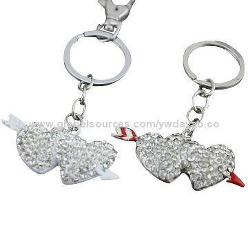 Love heart beautiful couple keychains