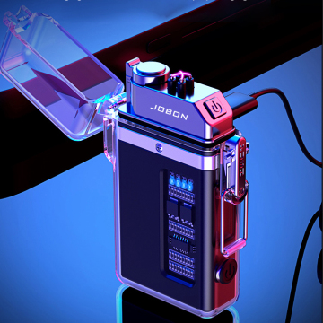 Jobon Whole Metal USB Rechargeable Flameless Cigarette Lighter with Double Electric Arc and LED Display: Your Ultimate Smoking Companion