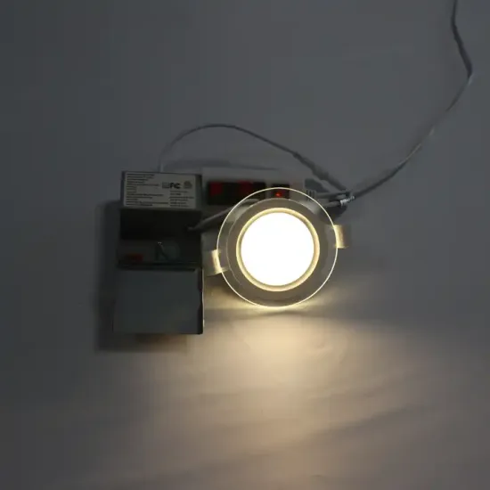 Canless Glass Slim Panel 4in 12W 3CCT Recessed Downlight with Quick Joint Junction Box