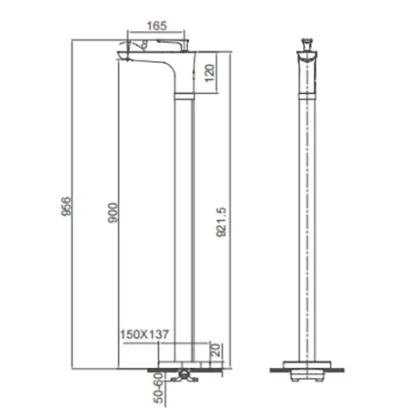 Shark Bath Mixer Floor-standing