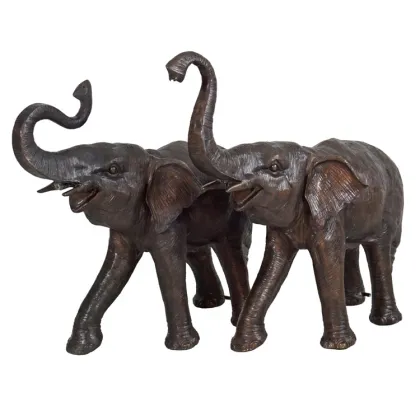 Garden bronze elephant family statues copper elephant statue for sale