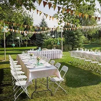 RTS TOP Wedding Chair Rental: White Plastic Folding Chairs for Weddings