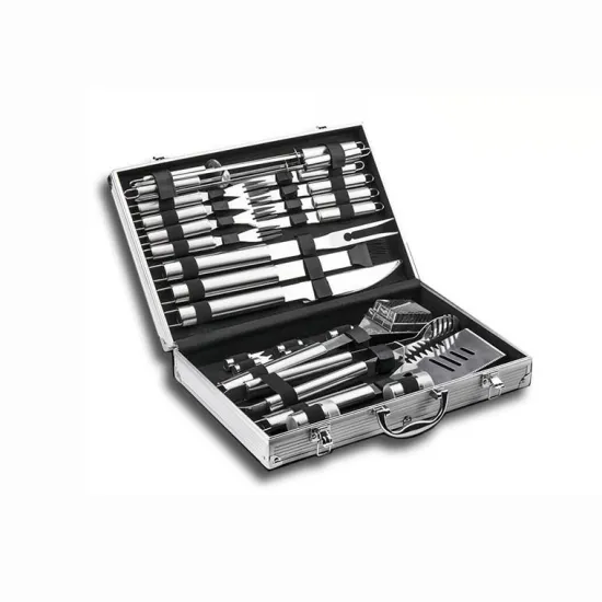 Stainless Steel BBQ Grill Tools, Accessories & Sets: 26-Piece Wholesale Kit