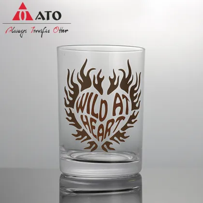 ATO customize OEM juice reusable coffee glass cup