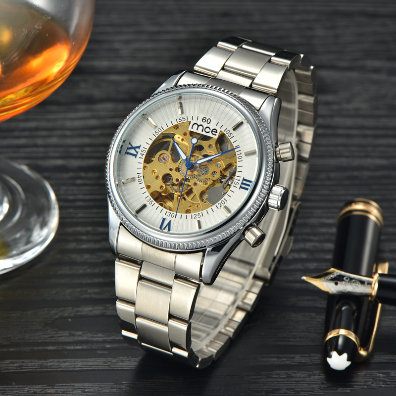 custom low price name brand mechanical wrist watch