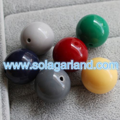 6-20MM Acrylic Opaque Round Beads Charms For Bracelet Jewellery Making