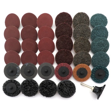 35PCS 2Inch Roll Lock Sanding Disc Set for Surface Preparation