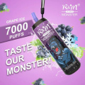 일회용 vape r &amp; m 몬스터 7000은 최고의 맛