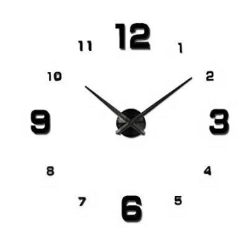 Modern 3D Wall Clock with Mirror Number Stickers - DIY Large Wall Decoration Gift