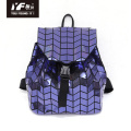 Holographic Holographic Luminous Geometric Kids Sac à dos géométrique Sac à dos Sac à livres d'études Sacs d'études en cuir schoo