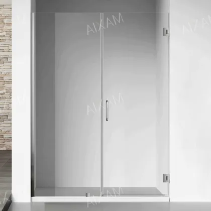 Chrome hinge shower screen