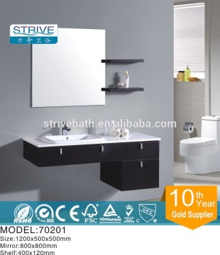 Western Classic Bathroom Cabinet Wall Hung Melamine Bathroom Cabinet