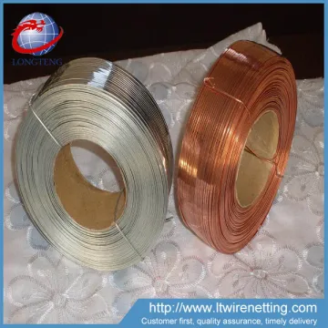 12x25 guage electro galvanized flat Stitching Wire for booking carton